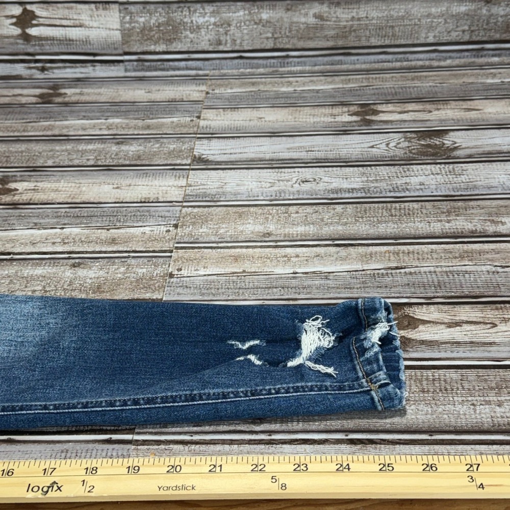 Bridge by GLY Mid‎ Rise Ankle Skinny Jeans Blue Distressed Size 26 - Picture 8 of 8